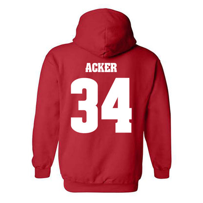 Wisconsin - NCAA Football : Jackson Acker - Classic Shersey Hooded Sweatshirt-1