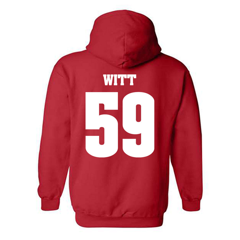 Wisconsin - NCAA Football : Aaron Witt - Classic Shersey Hooded Sweatshirt-1