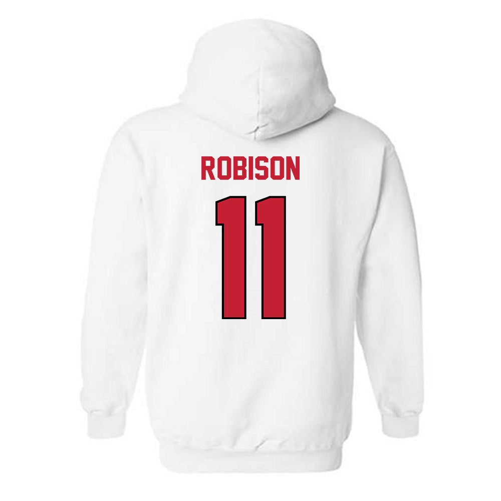 Wisconsin - NCAA Men's Basketball : Jack Robison - Classic Shersey Hooded Sweatshirt-1