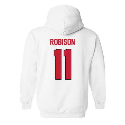 Wisconsin - NCAA Men's Basketball : Jack Robison - Classic Shersey Hooded Sweatshirt-1