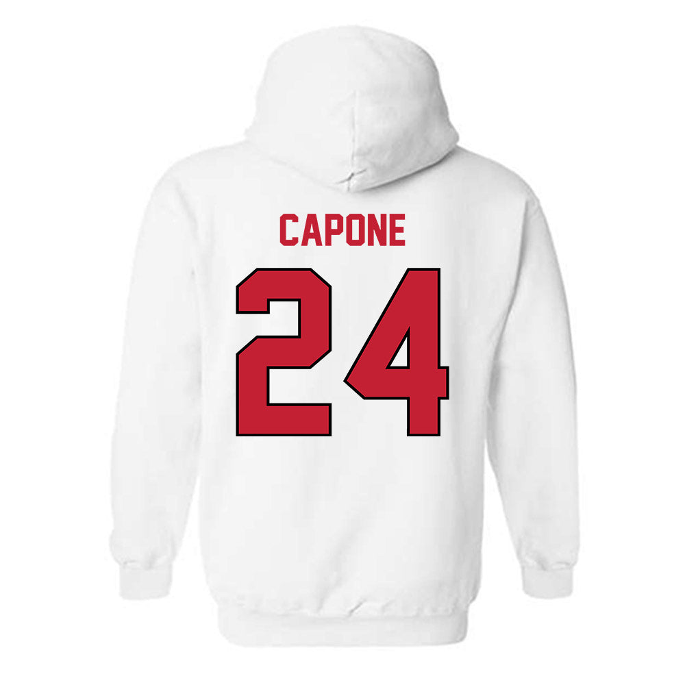 Wisconsin - NCAA Men's Soccer : Caleb Capone - Classic Shersey Hooded Sweatshirt-1