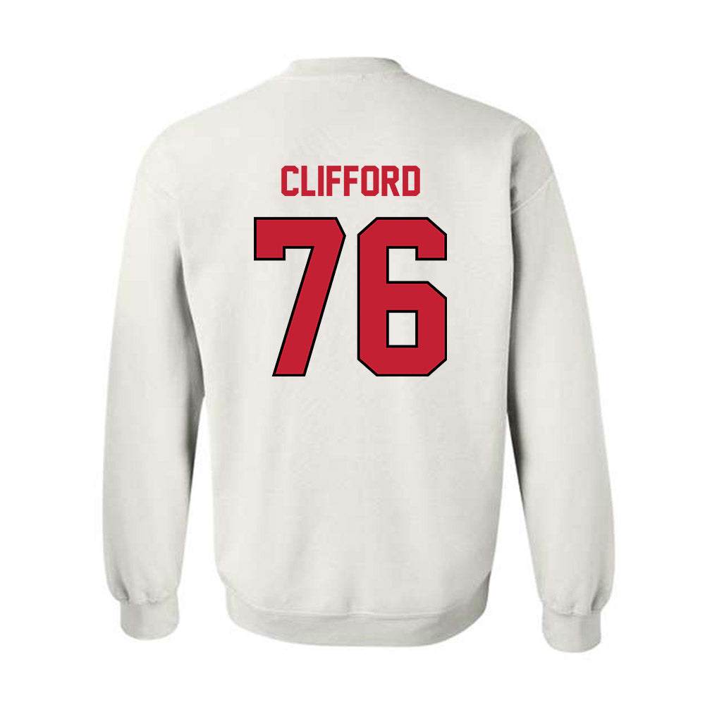 Wisconsin - NCAA Football : John Clifford - Classic Shersey Crewneck Sweatshirt-1