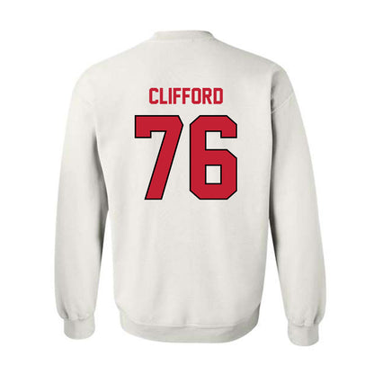 Wisconsin - NCAA Football : John Clifford - Classic Shersey Crewneck Sweatshirt-1