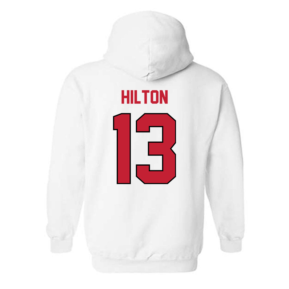 Wisconsin - NCAA Football : Eugene Hilton - Classic Shersey Hooded Sweatshirt-1