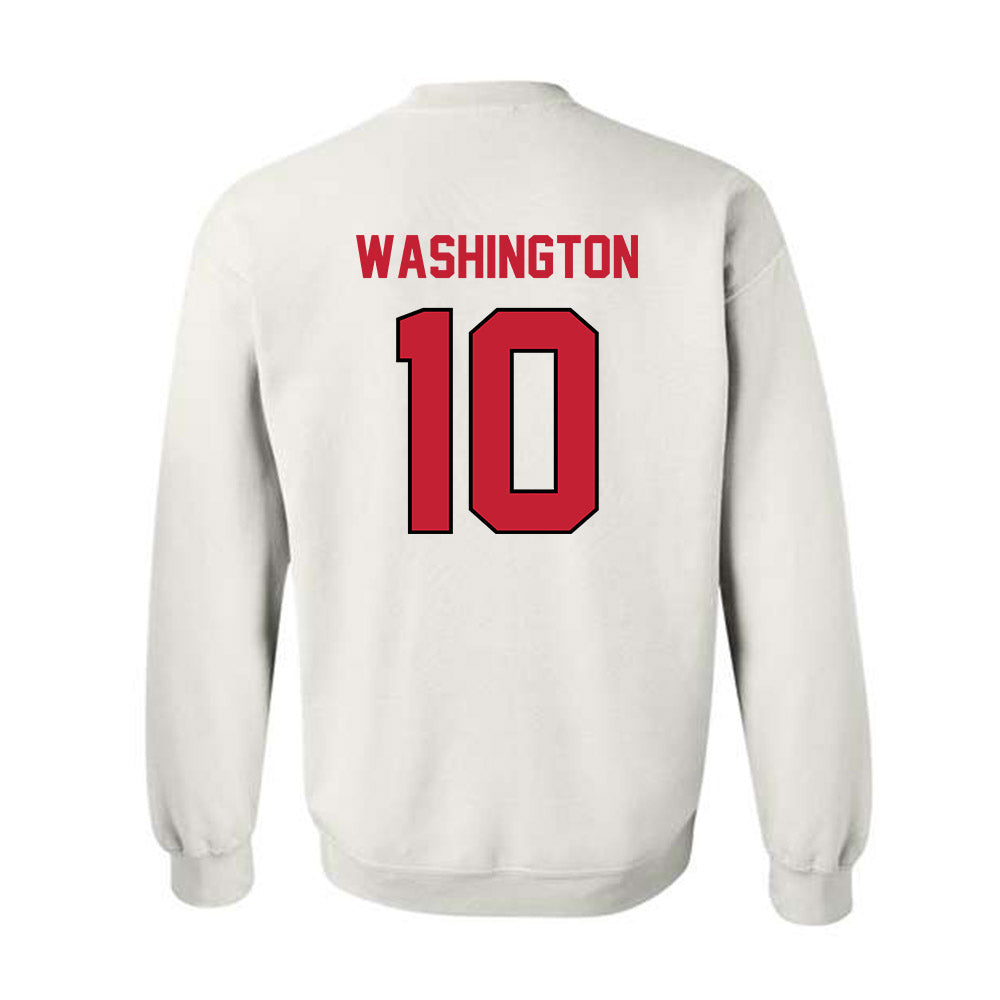 Wisconsin - NCAA Football : Jahmare Washington - Classic Shersey Crewneck Sweatshirt-1