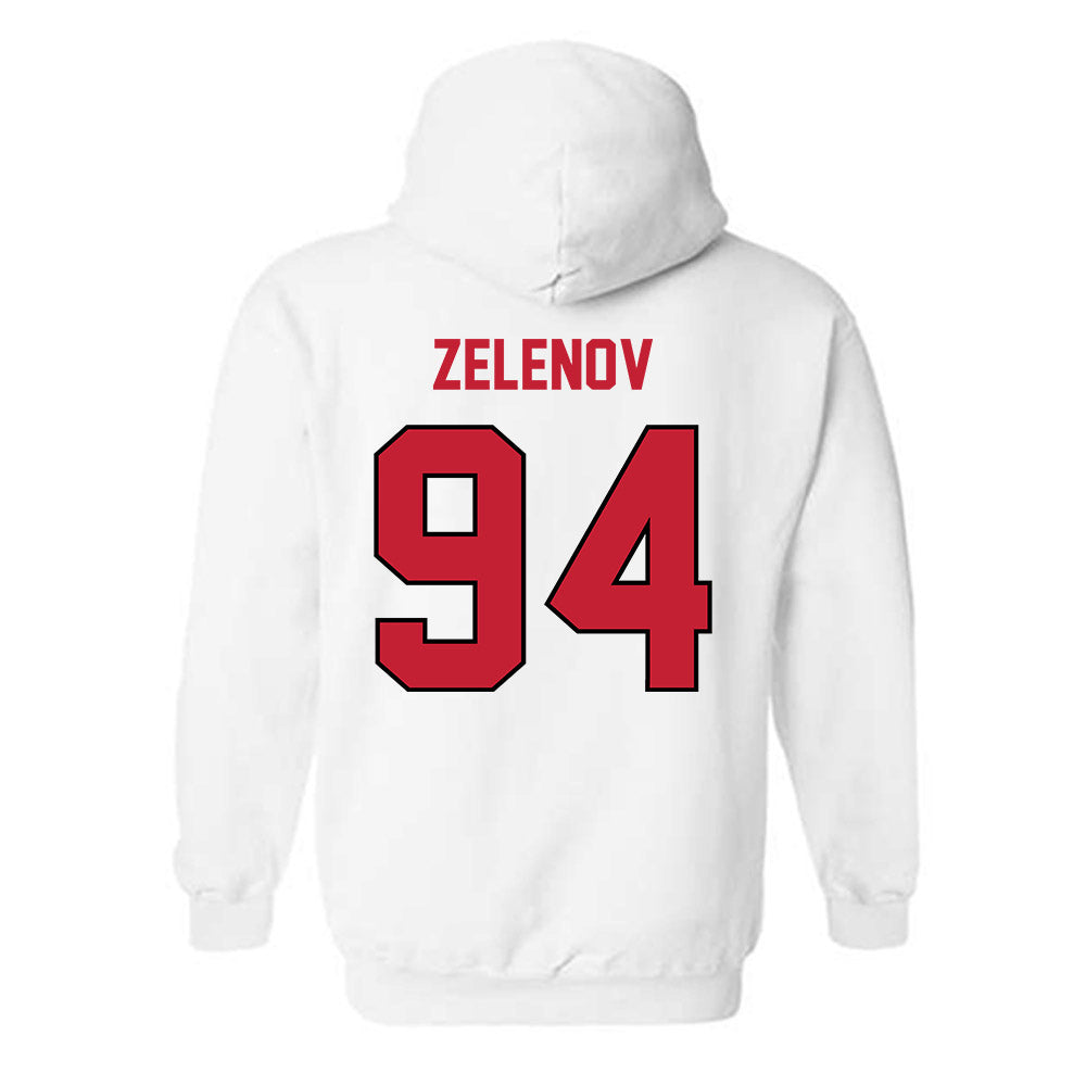 Wisconsin - NCAA Men's Ice Hockey : Vasily Zelenov - Classic Shersey Hooded Sweatshirt-1