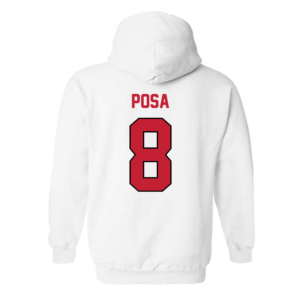 Wisconsin - NCAA Football : Mason Posa - Classic Shersey Hooded Sweatshirt-1
