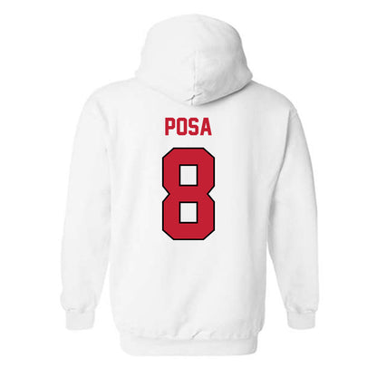 Wisconsin - NCAA Football : Mason Posa - Classic Shersey Hooded Sweatshirt-1