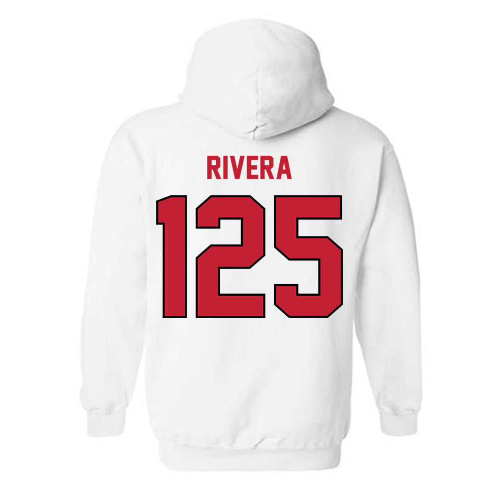 Wisconsin - NCAA Wrestling : Nicolar Rivera - Classic Shersey Hooded Sweatshirt-1