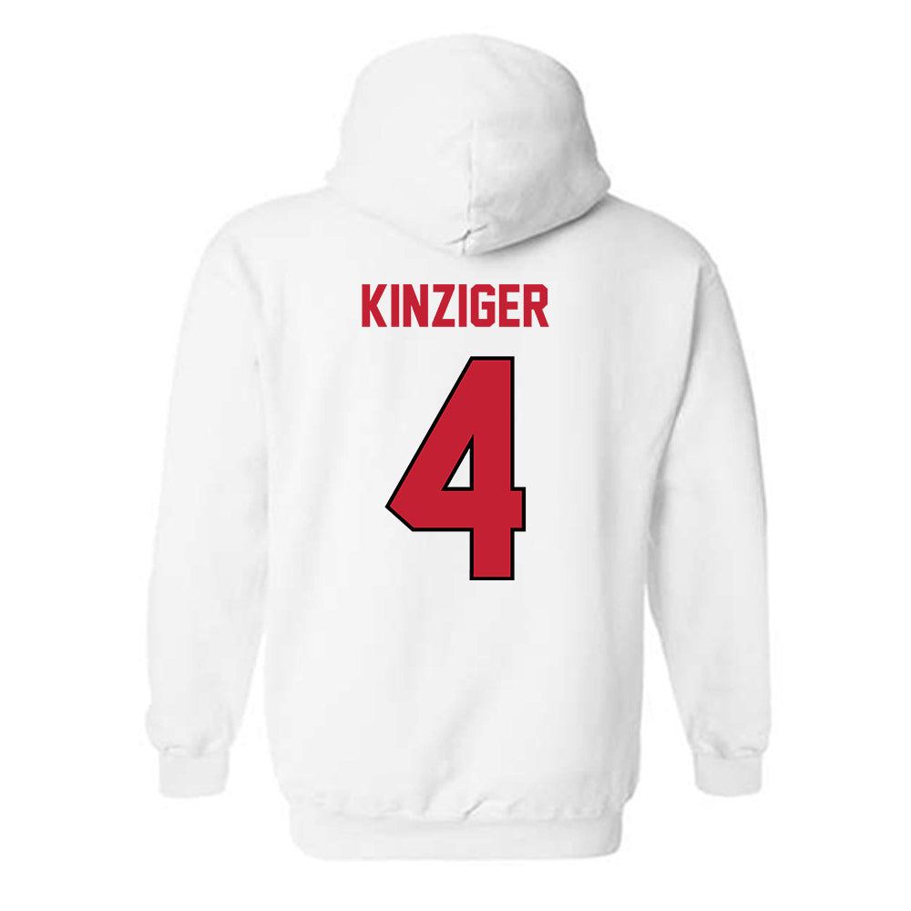 Wisconsin - NCAA Men's Basketball : Zach Kinziger - Classic Shersey Hooded Sweatshirt-1