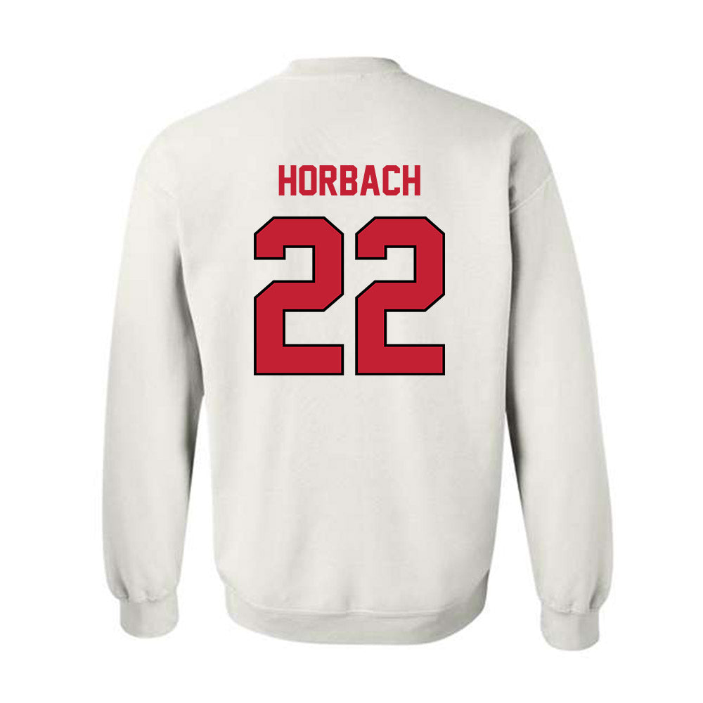Wisconsin - NCAA Men's Ice Hockey : Jack Horbach - Classic Shersey Crewneck Sweatshirt-1