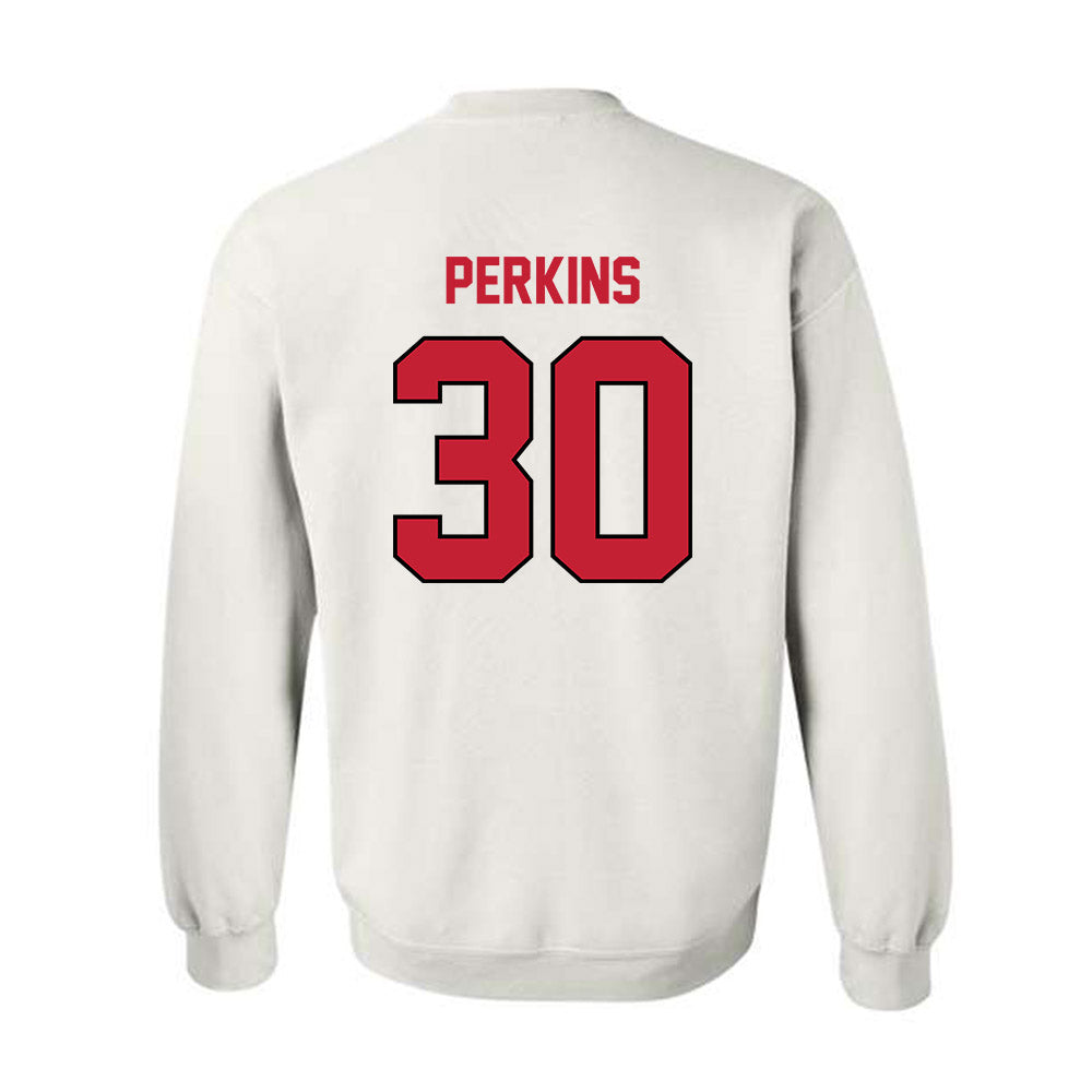 Wisconsin - NCAA Football : Charles Perkins - Classic Shersey Crewneck Sweatshirt-1