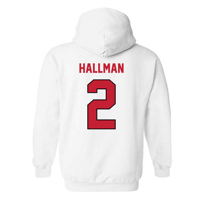 Wisconsin - NCAA Football : Ricardo Hallman - Classic Shersey Hooded Sweatshirt-1