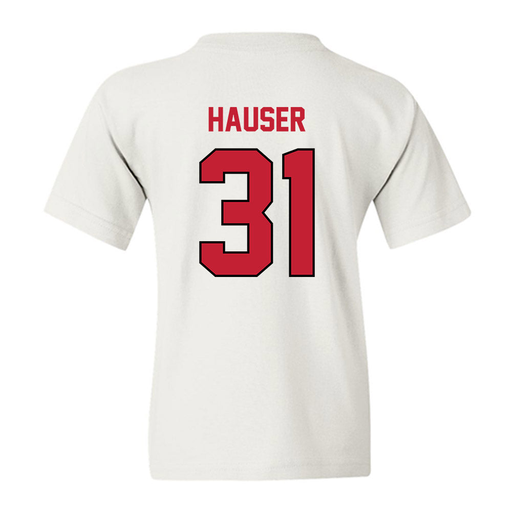Wisconsin - NCAA Men's Ice Hockey : Daniel Hauser - Classic Shersey Youth T-Shirt-1