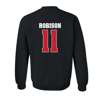 Wisconsin - NCAA Men's Basketball : Jack Robison - Classic Shersey Crewneck Sweatshirt-1