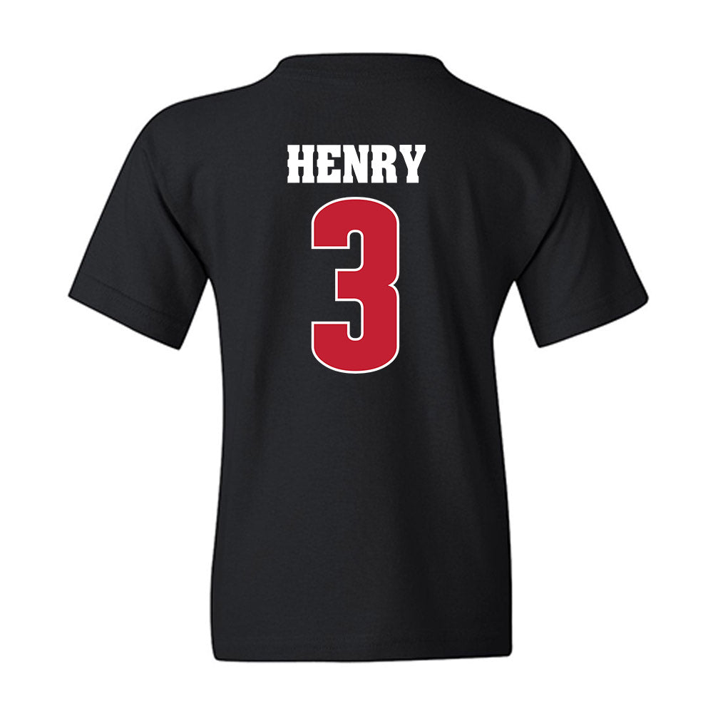 Wisconsin - NCAA Football : Tyrell Henry - Classic Shersey Youth T-Shirt-1