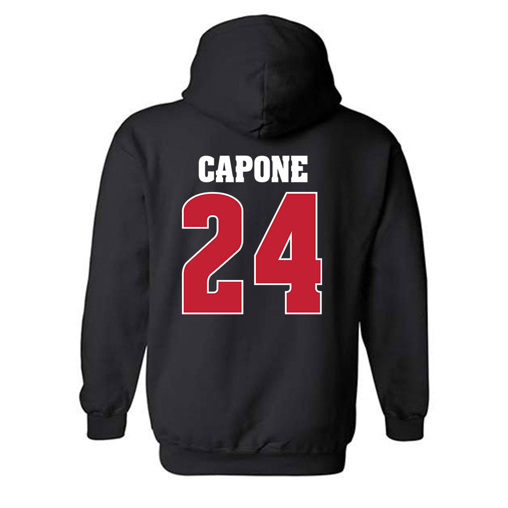 Wisconsin - NCAA Men's Soccer : Caleb Capone - Classic Shersey Hooded Sweatshirt-1