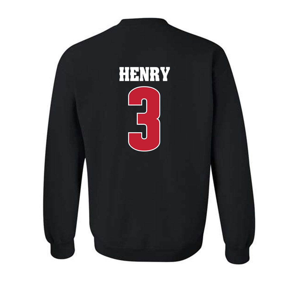 Wisconsin - NCAA Football : Tyrell Henry - Classic Shersey Crewneck Sweatshirt-1