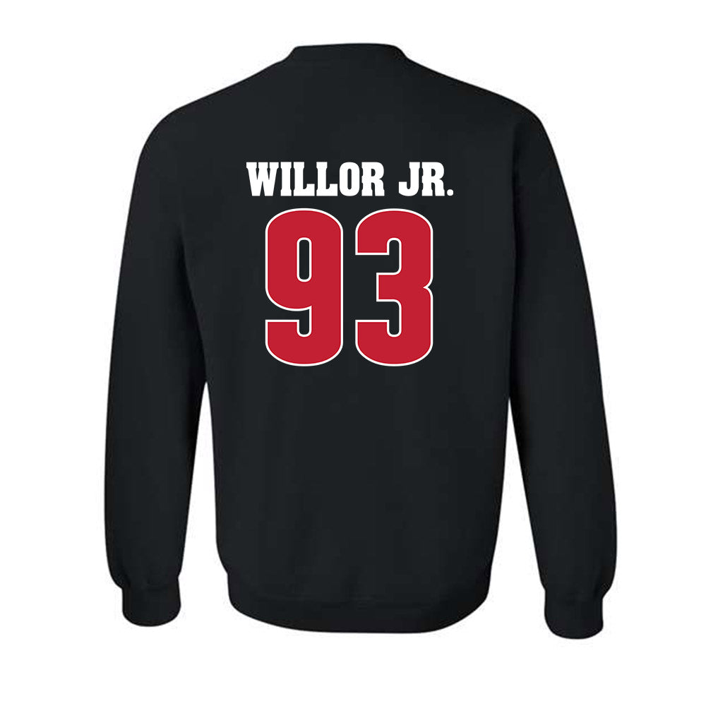 Wisconsin - NCAA Football : Ernest Willor Jr. - Classic Shersey Crewneck Sweatshirt-1