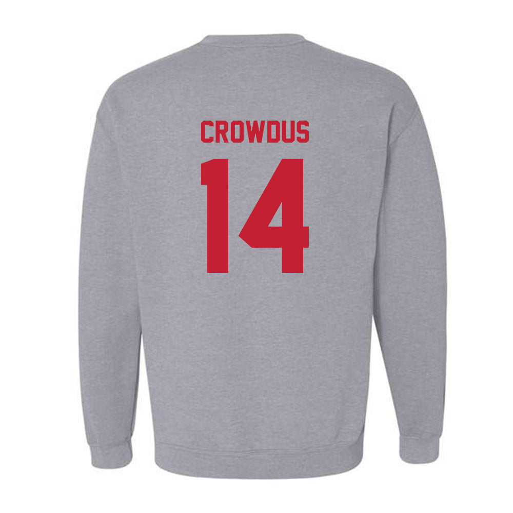 Wisconsin - NCAA Football : Dekel Crowdus - Classic Shersey Crewneck Sweatshirt-1