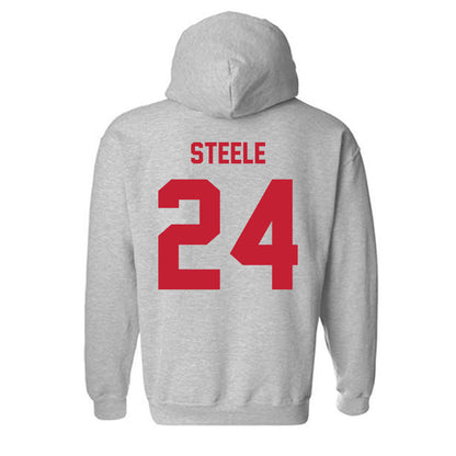 Wisconsin - NCAA Women's Basketball : Laci Steele - Classic Shersey Hooded Sweatshirt-1