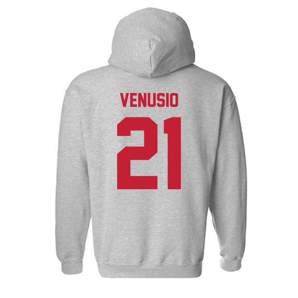 Wisconsin - NCAA Women's Ice Hockey : Emma Venusio - Classic Shersey Hooded Sweatshirt-1