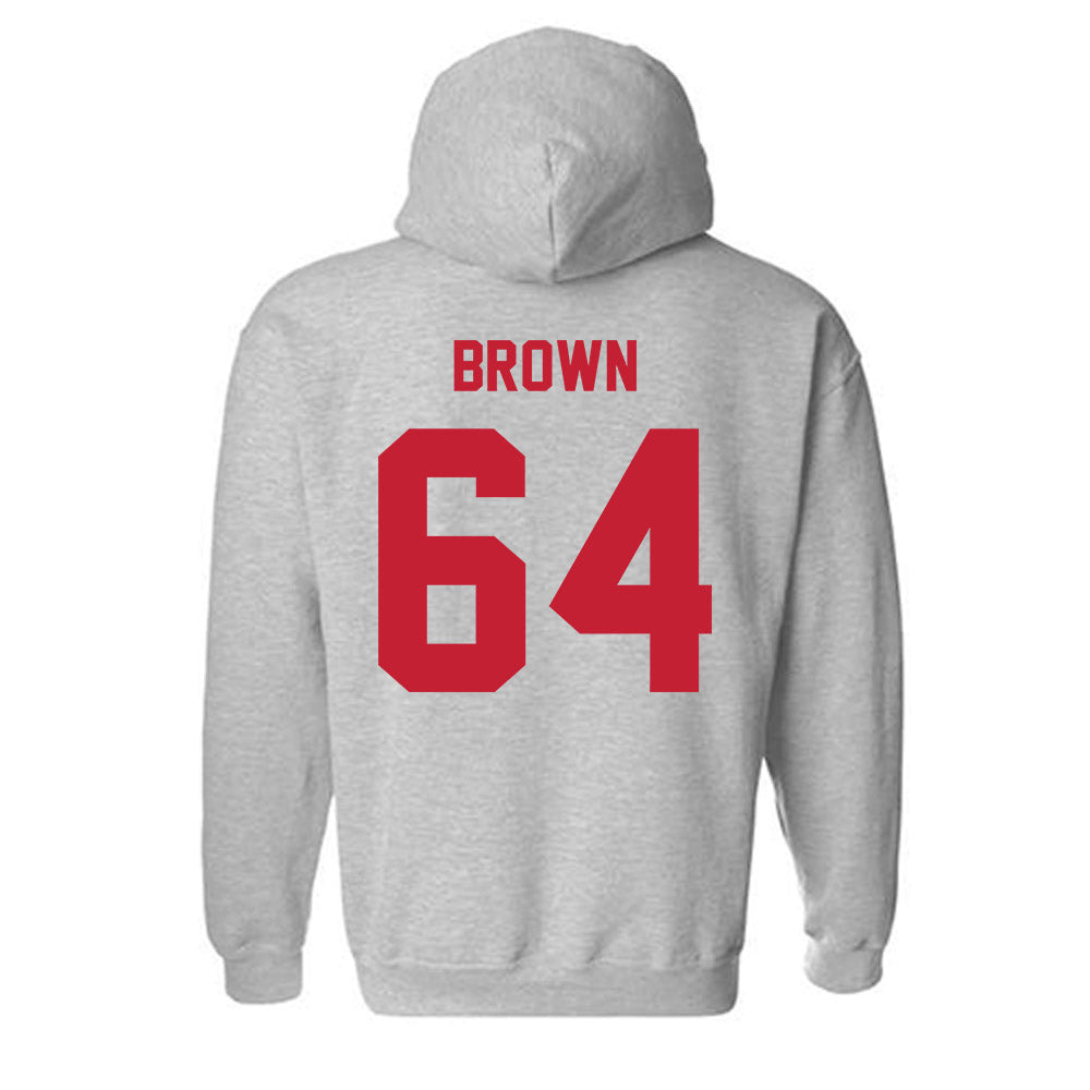 Wisconsin - NCAA Football : Evan Brown - Classic Shersey Hooded Sweatshirt-1