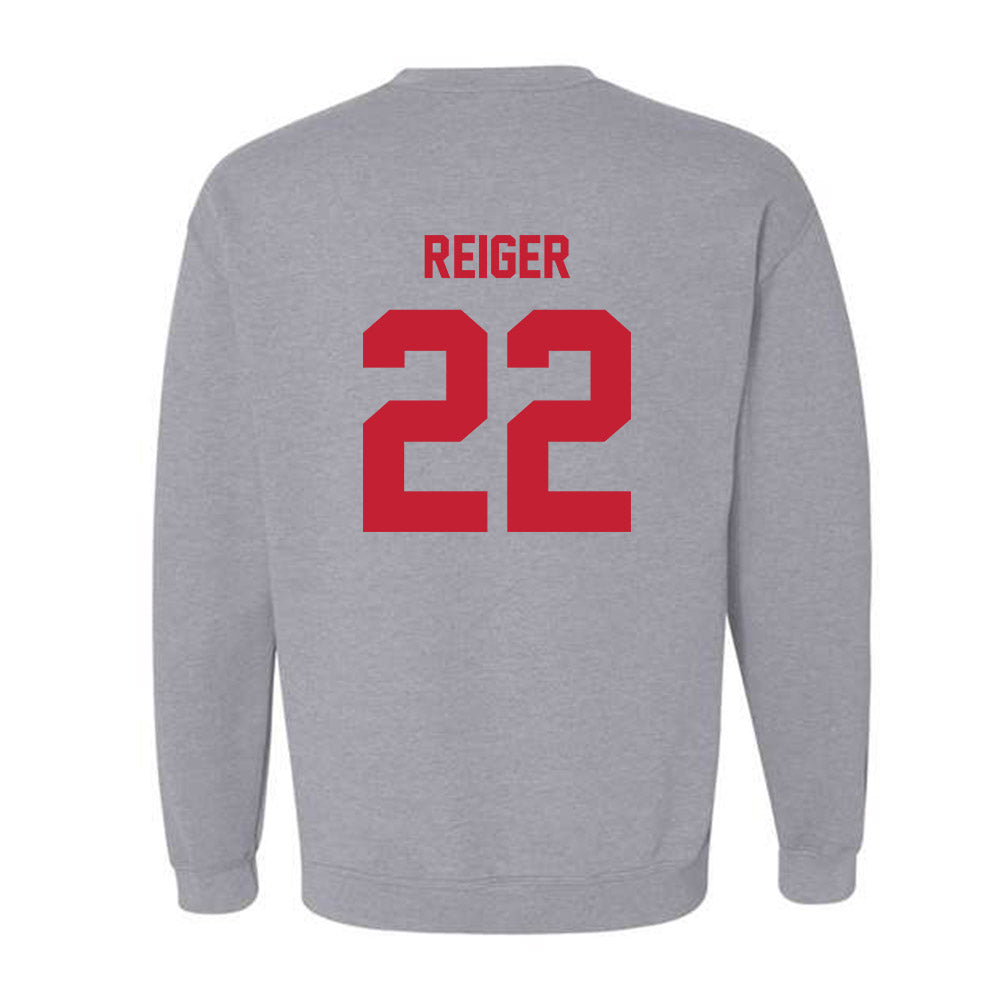Wisconsin - NCAA Football : Mason Reiger - Classic Shersey Crewneck Sweatshirt-1