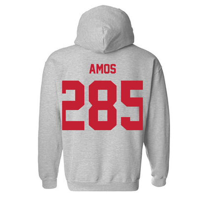 Wisconsin - NCAA Wrestling : Braxton Amos - Classic Shersey Hooded Sweatshirt-1
