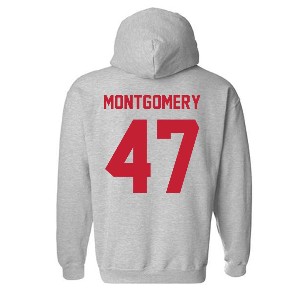 Wisconsin - NCAA Men's Ice Hockey : Blake Montgomery - Classic Shersey Hooded Sweatshirt-1