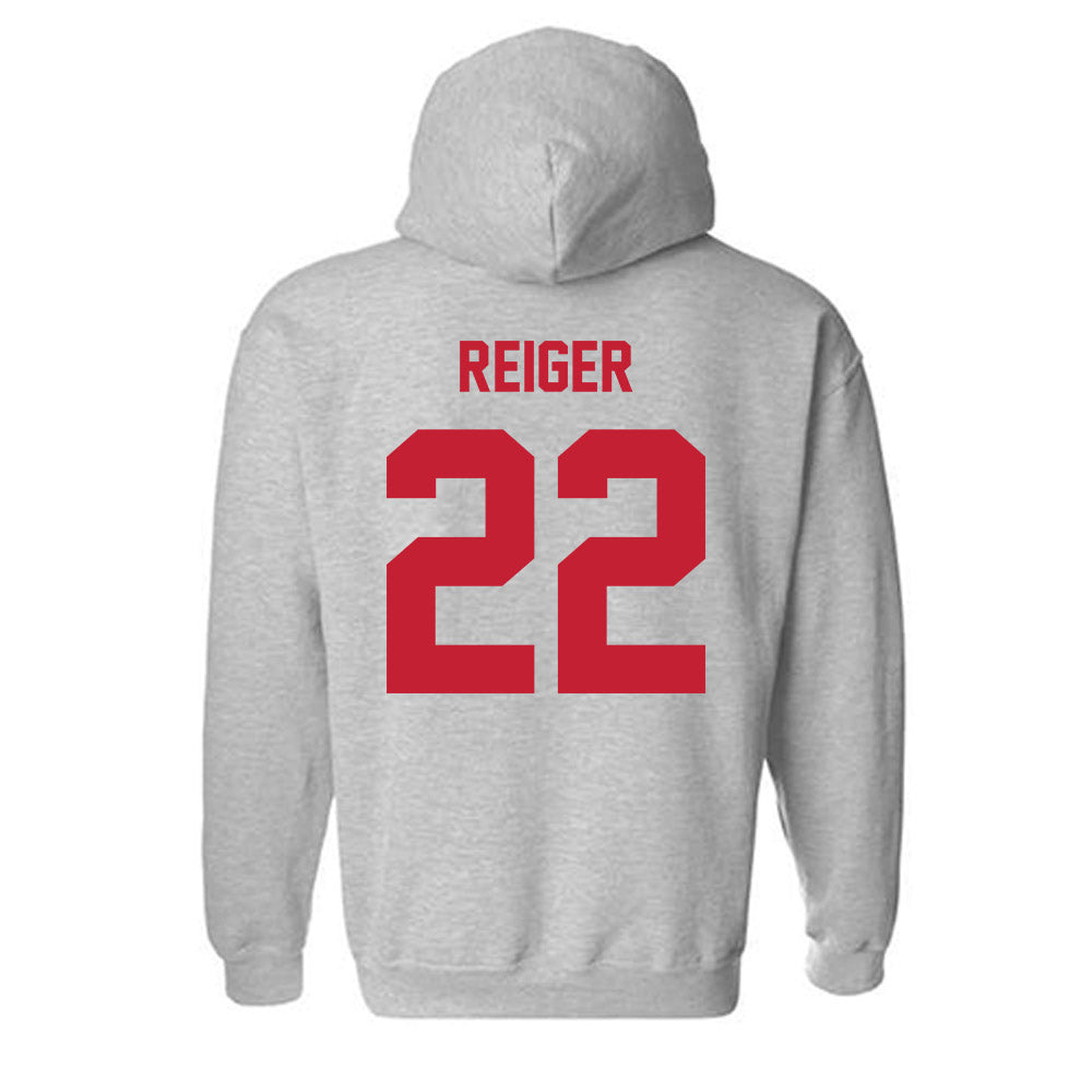 Wisconsin - NCAA Football : Mason Reiger - Classic Shersey Hooded Sweatshirt-1
