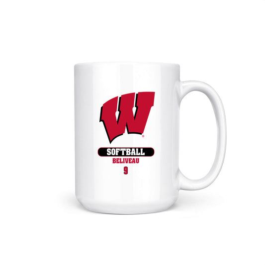 Wisconsin - NCAA Softball : Mattie Beliveau - Coffee Mug-0