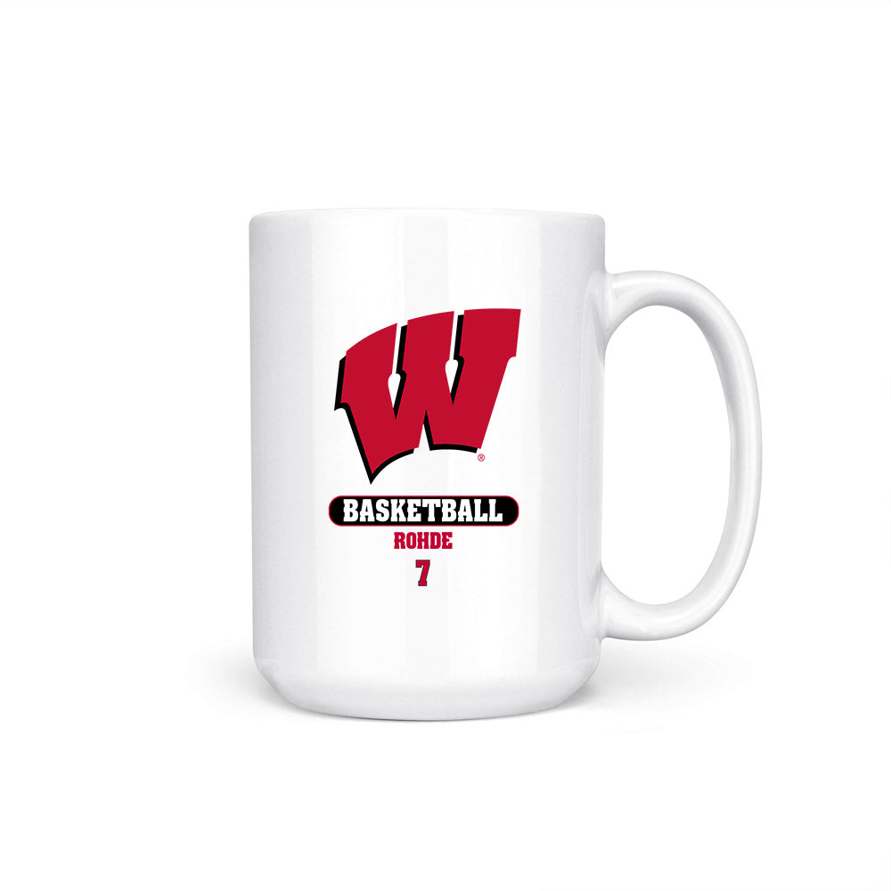 Wisconsin - NCAA Men's Basketball : Andrew Rohde - Coffee Mug-0