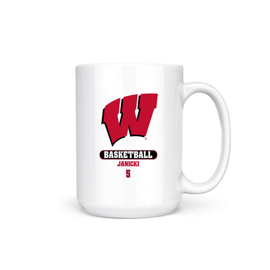 Wisconsin - NCAA Men's Basketball : Jack Janicki - Coffee Mug-0