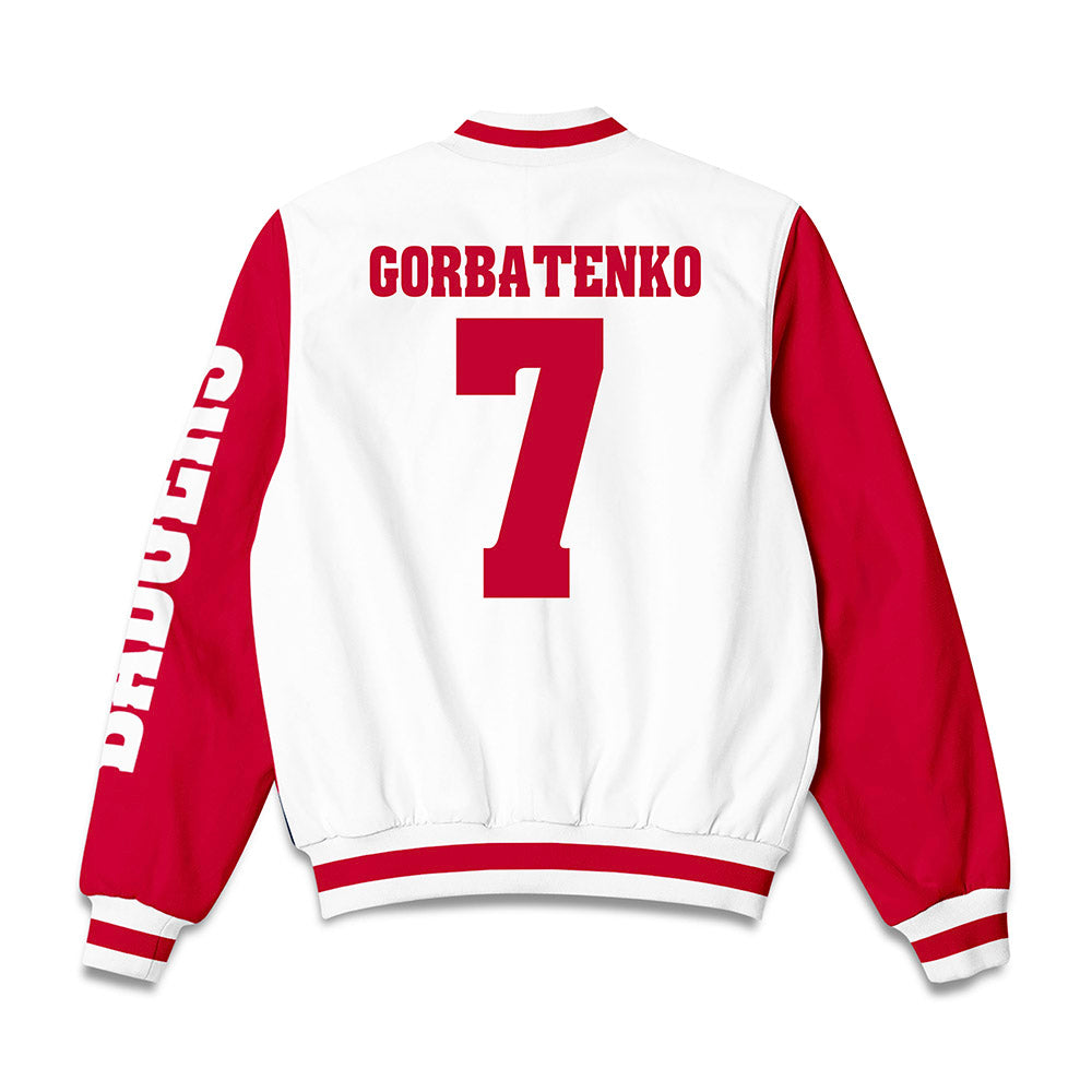 Wisconsin - NCAA Women's Ice Hockey : Kelly Gorbatenko - Bomber Jacket-1