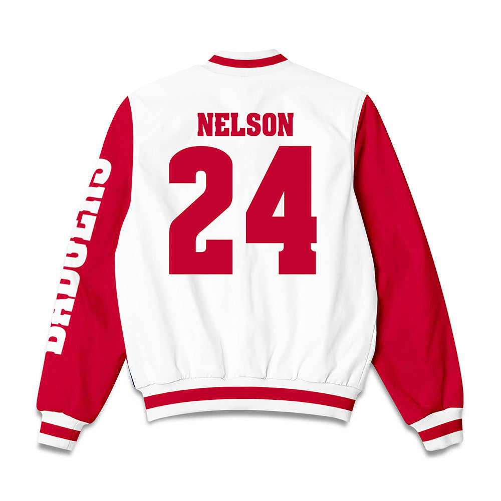 Wisconsin - NCAA Women's Soccer : Brooke Nelson - Bomber Jacket-1