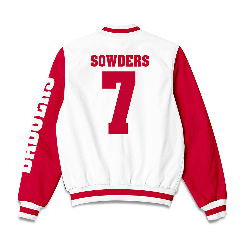 Wisconsin - NCAA Women's Soccer : Mia Sowders - Bomber Jacket-1