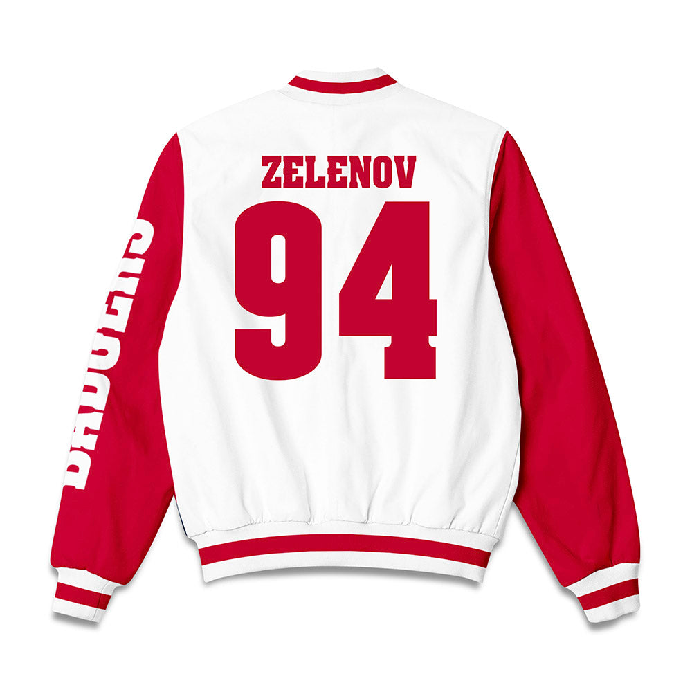 Wisconsin - NCAA Men's Ice Hockey : Vasily Zelenov - Bomber Jacket-1