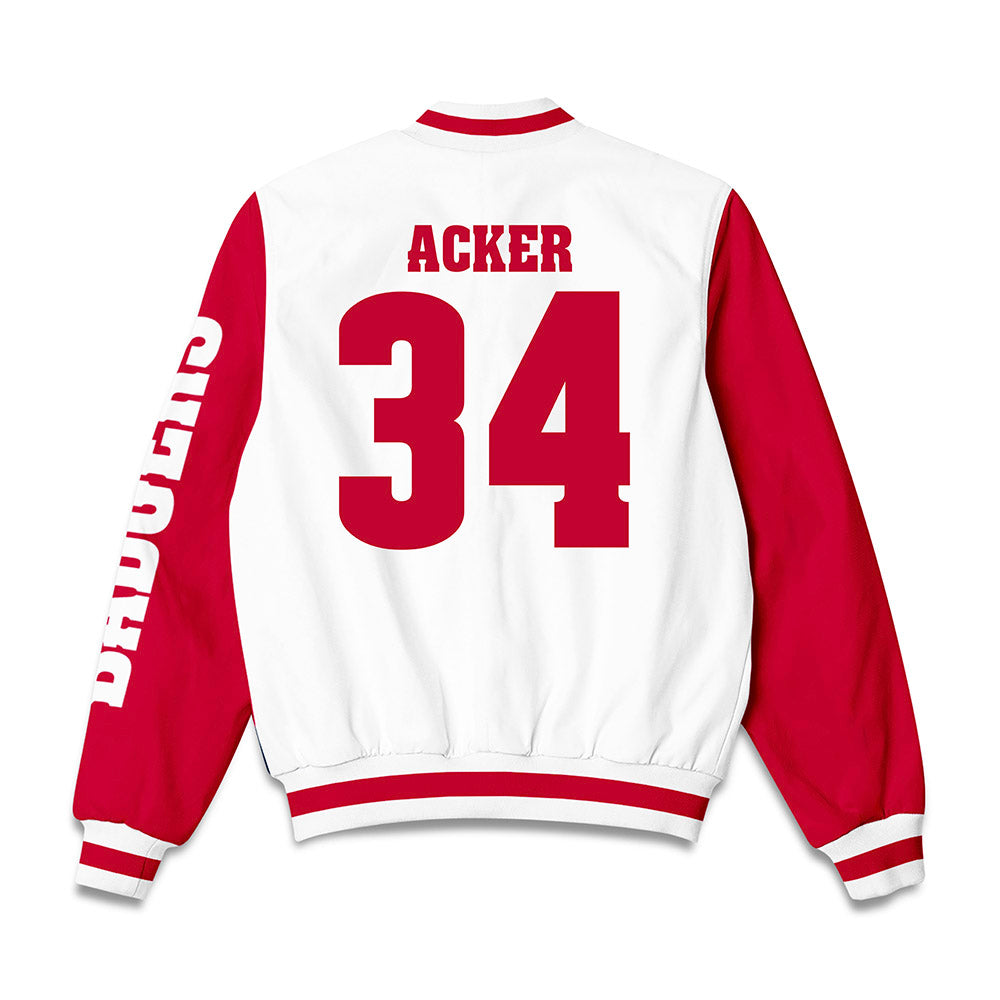 Wisconsin - NCAA Football : Jackson Acker - Bomber Jacket-1