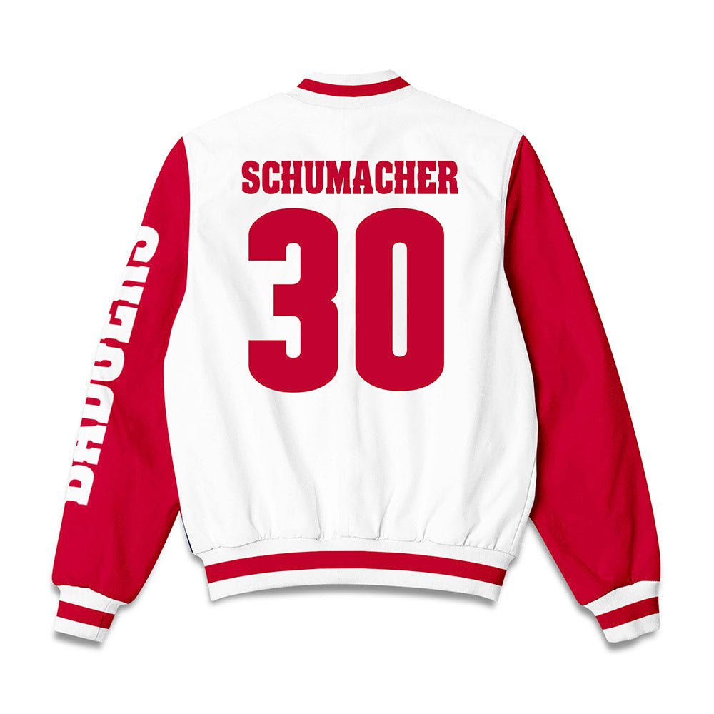 Wisconsin - NCAA Women's Volleyball : Lola Schumacher - Bomber Jacket-1