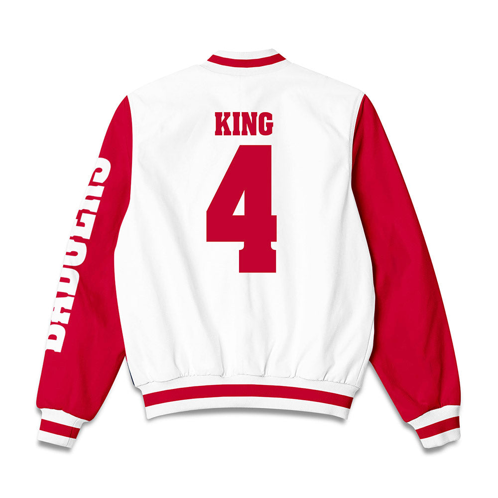 Wisconsin - NCAA Softball : Emma King - Bomber Jacket-1