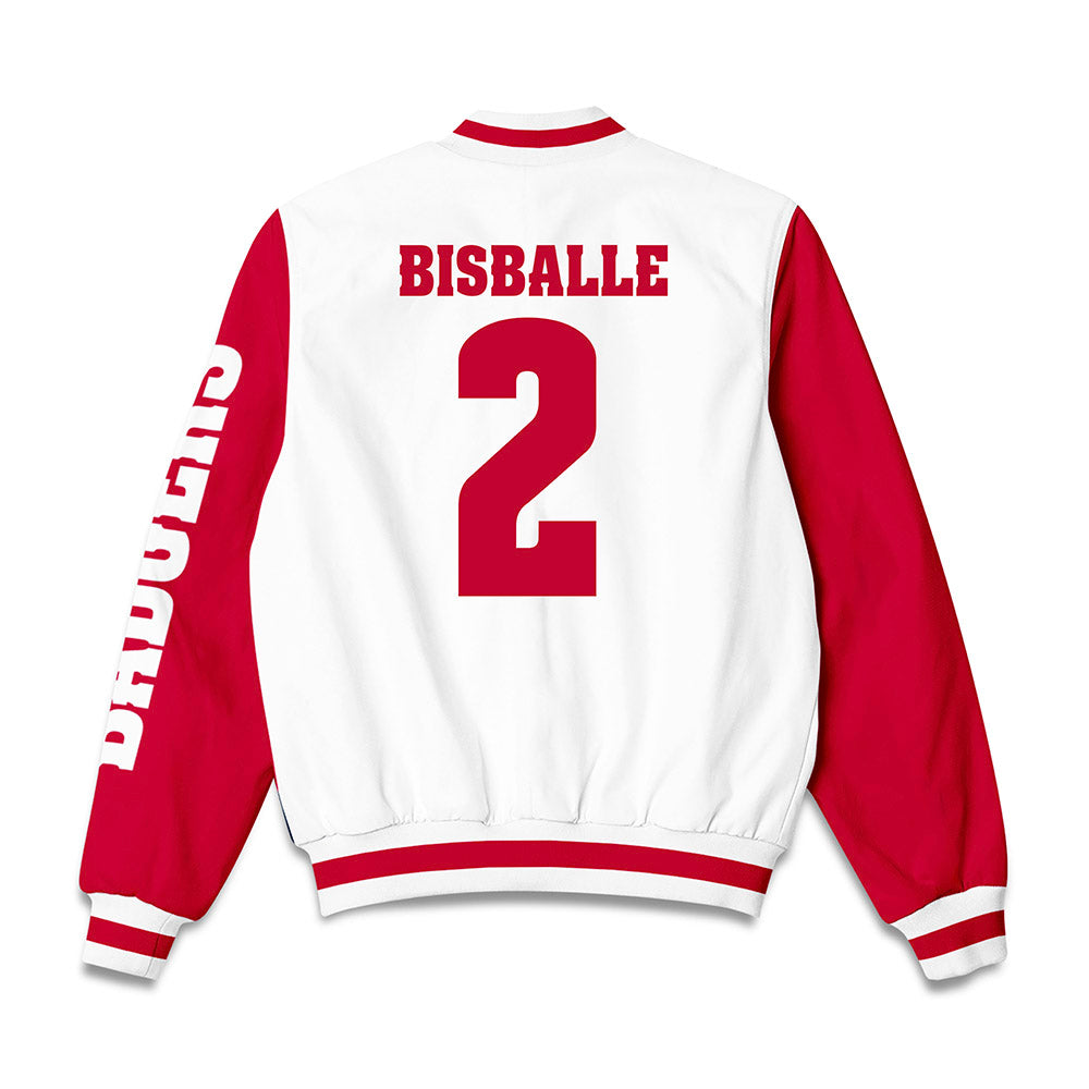 Wisconsin - NCAA Women's Basketball : Alie Bisballe - Bomber Jacket-1