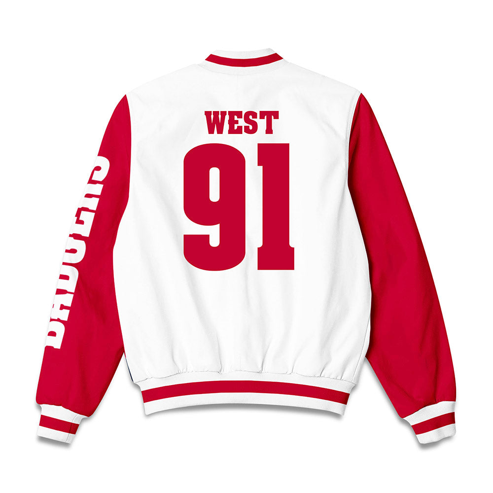 Wisconsin - NCAA Football : Sean West - Bomber Jacket-1