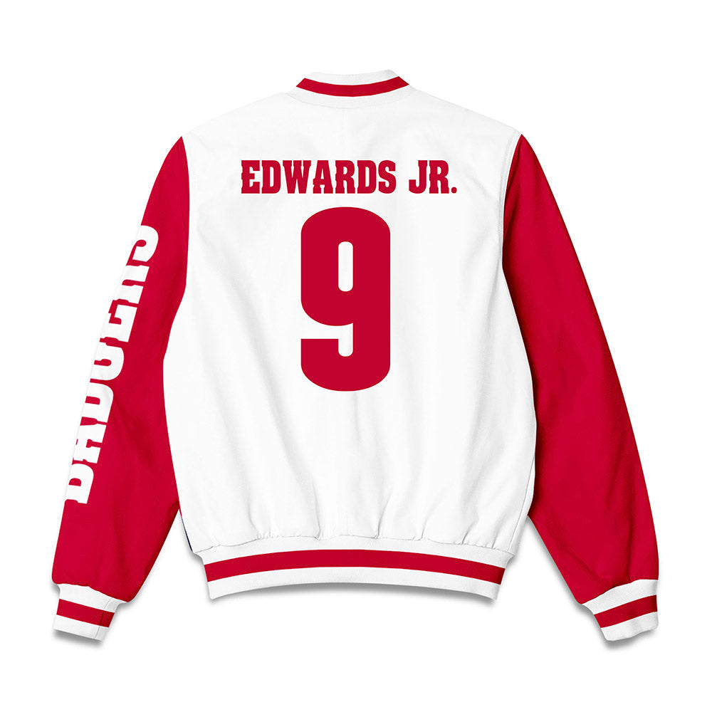 Wisconsin - NCAA Football : Billy Edwards Jr. - Bomber Jacket-1