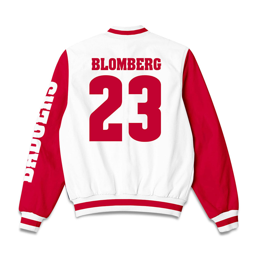 Wisconsin - NCAA Softball : Hilary Blomberg - Bomber Jacket-1