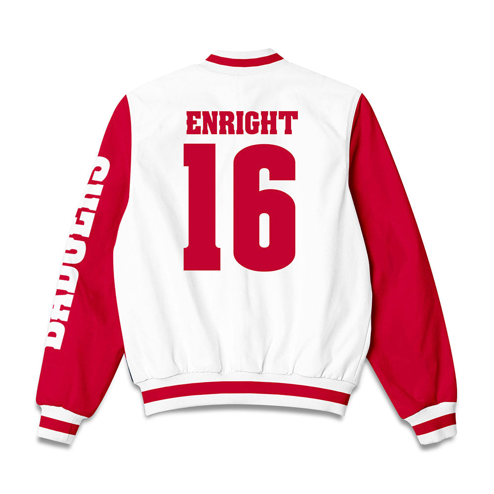 Wisconsin - NCAA Women's Ice Hockey : Claire Enright - Bomber Jacket-1