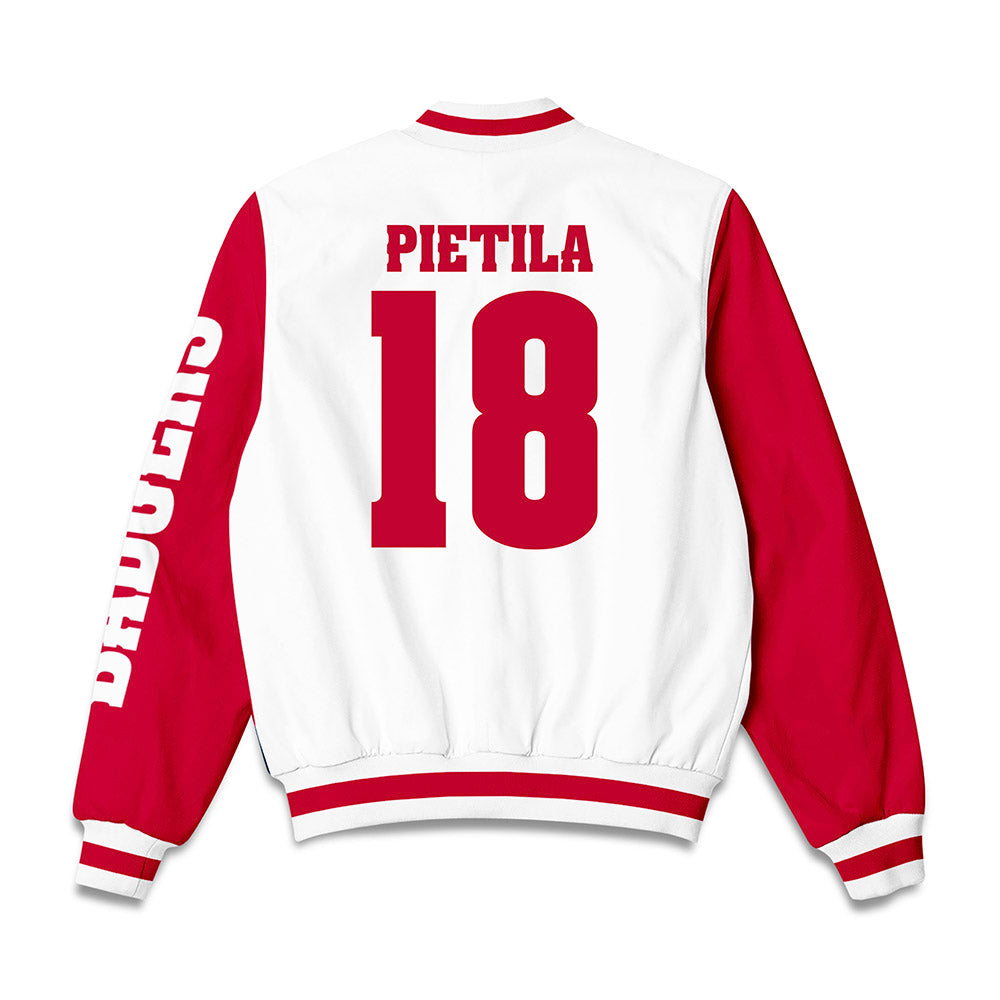 Wisconsin - NCAA Men's Ice Hockey : Adam Pietila - Bomber Jacket-1