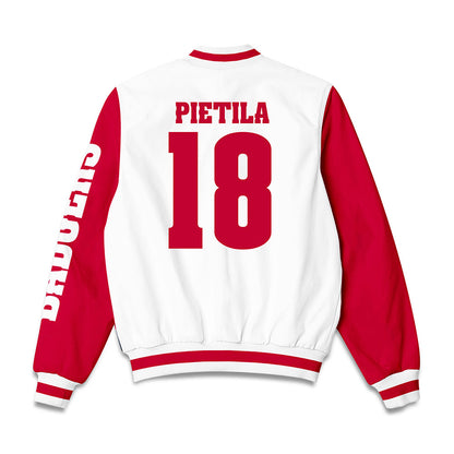 Wisconsin - NCAA Men's Ice Hockey : Adam Pietila - Bomber Jacket-1