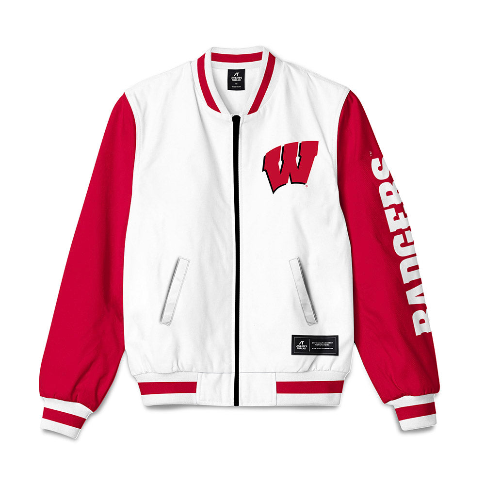 Wisconsin - NCAA Women's Ice Hockey : Mackenzie Jones - Bomber Jacket-0