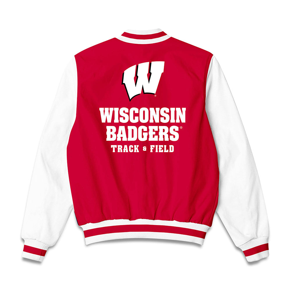 Wisconsin - NCAA Men's Track & Field : Jack Schmeling - Bomber Jacket-1